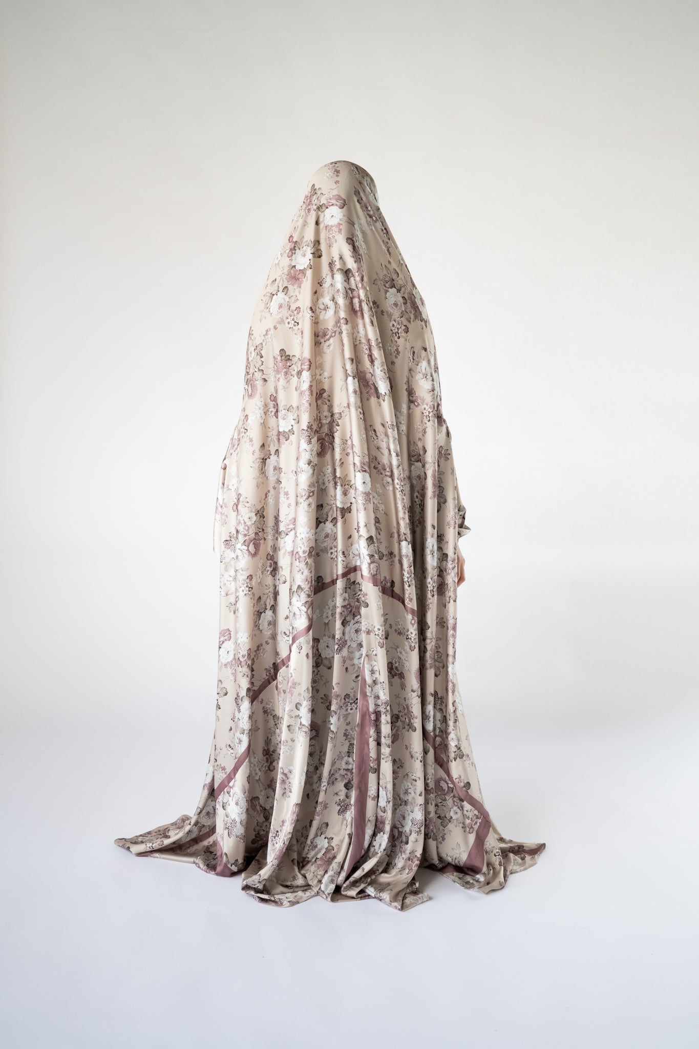 Rose floral one-piece prayer dress (Essence print) | Serenity Scarves