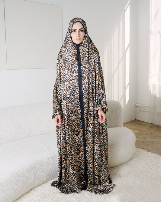 Leopard print one-piece prayer dress (Intrinsic) | Serenity Scarves