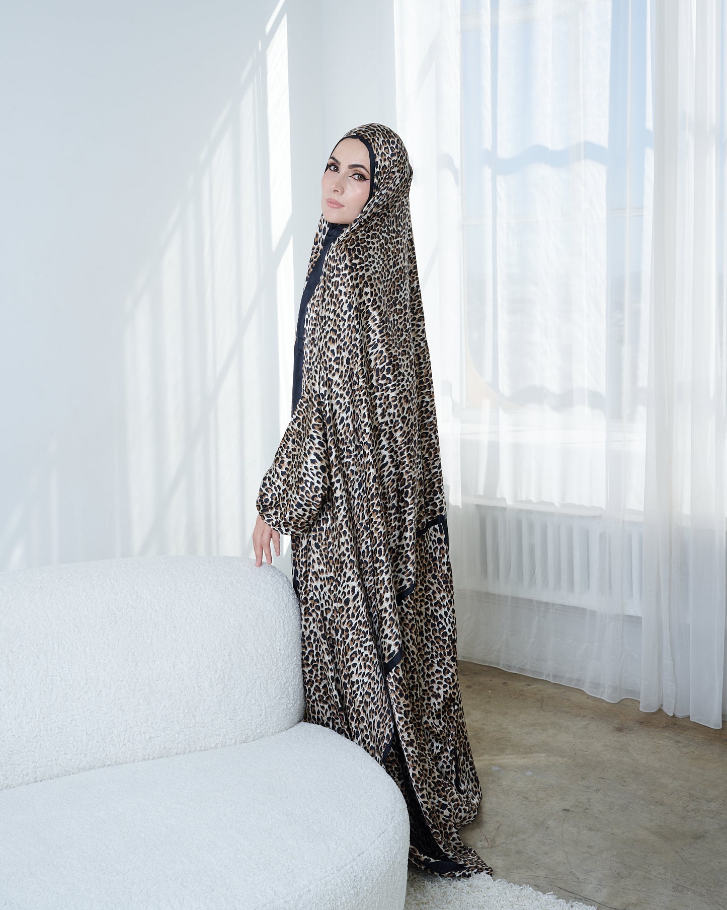 Leopard print one-piece prayer dress (Intrinsic) | Serenity Scarves
