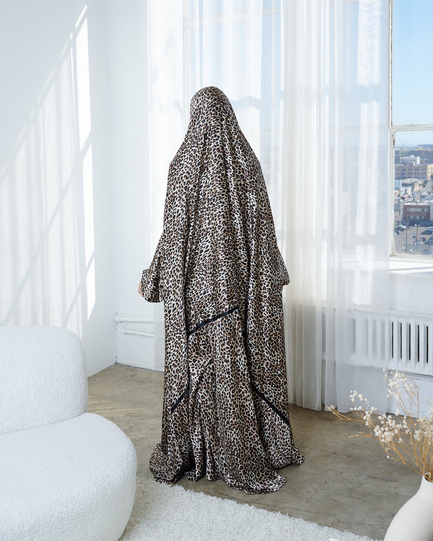 Leopard print one-piece prayer dress (Intrinsic) | Serenity Scarves